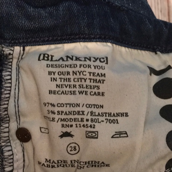 Blank NYC Skinny Classique Distressed Jeans, sz 28 - Picture 9 of 11